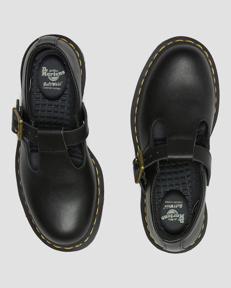 Women's Dr Martens Polley Slip Resistant Mary Jane Shoes Black | AU 336GSO